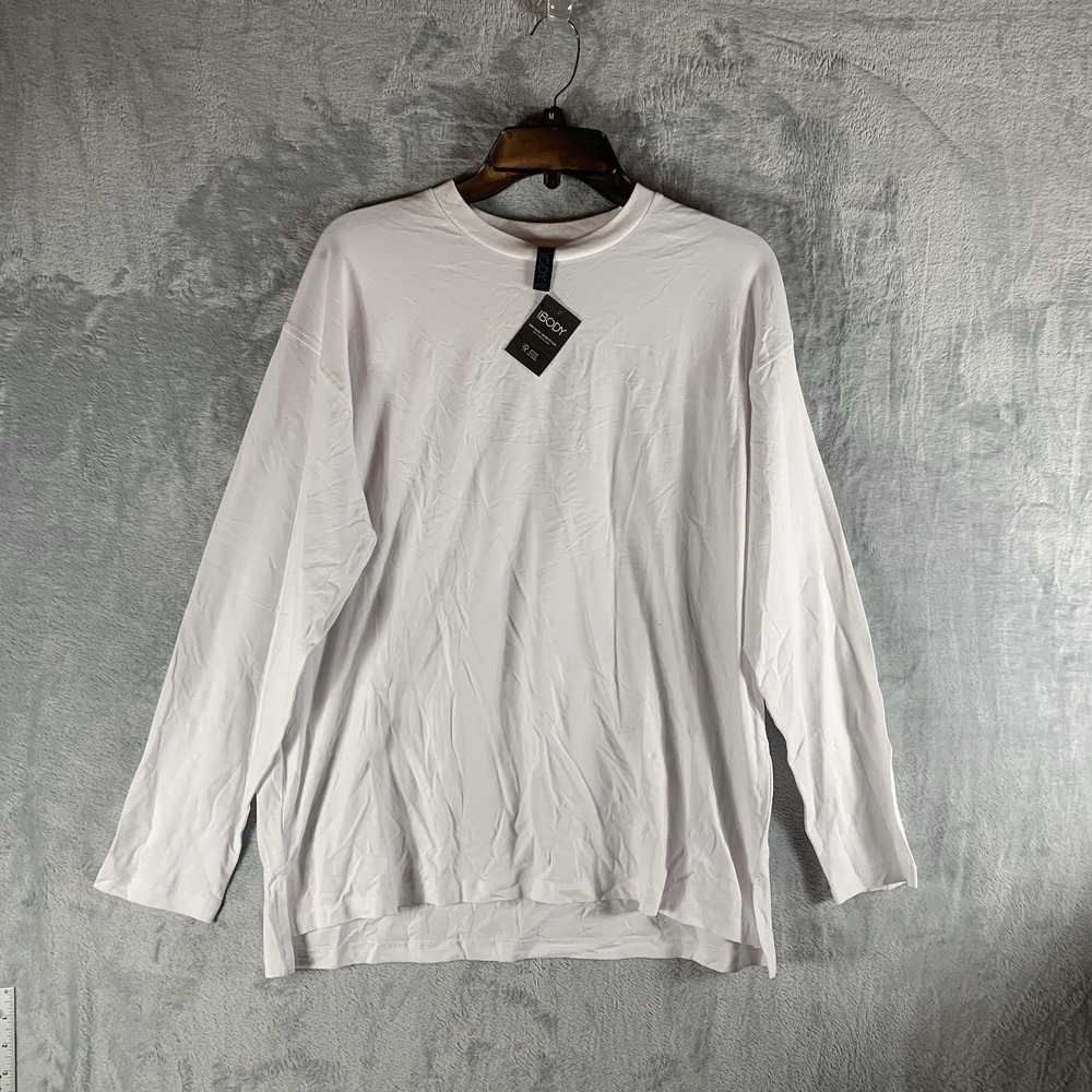 Cotton On Body Women's Top M Active Essentials‎ Long Sleeve White Oversized NWT